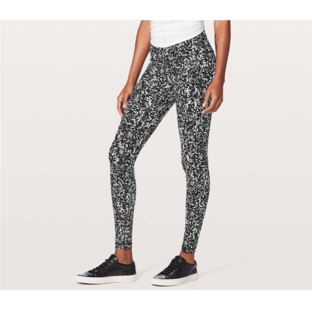 Lululemon Wunder Under Pant III - Iced Wave White Black